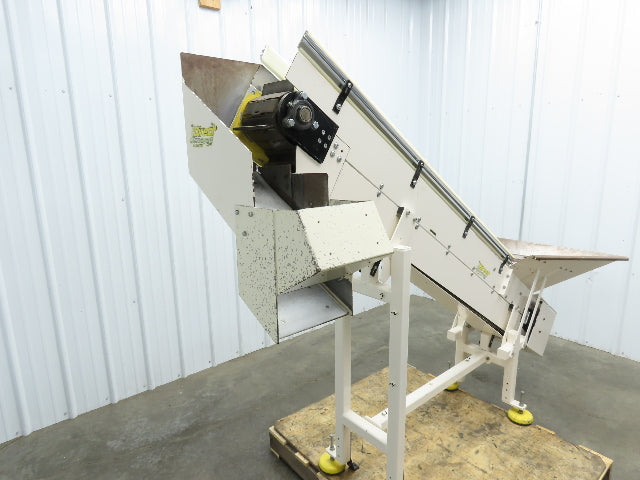 Direct Conveyors Incline Parts Conveyor 6" Steel Cleated Belt 230/460V 89"OAL