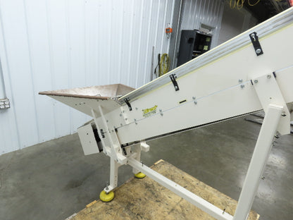 Direct Conveyors Incline Parts Conveyor 6" Steel Cleated Belt 230/460V 89"OAL