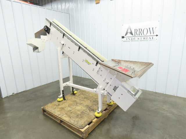 Direct Conveyors Incline Parts Conveyor 6" Steel Cleated Belt 230/460V 89"OAL
