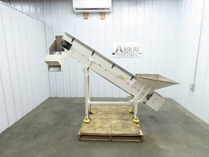 Direct Conveyors Incline Parts Conveyor 6" Steel Cleated Belt 230/460V 89"OAL