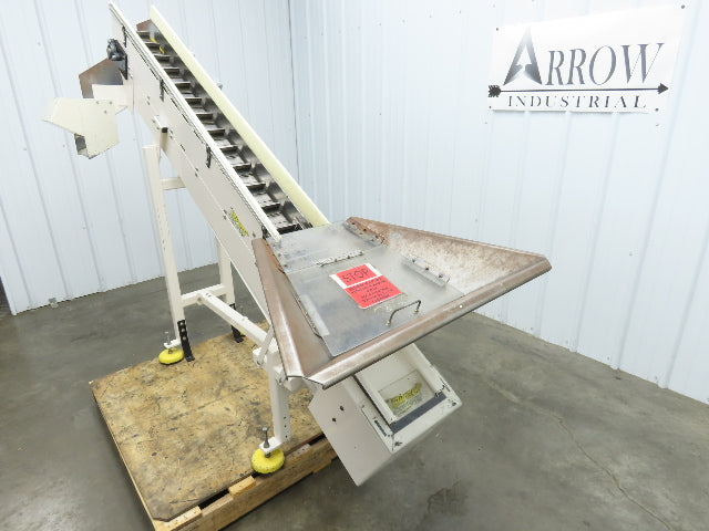 Direct Conveyors Incline Parts Conveyor 6" Steel Cleated Belt 230/460V 89"OAL
