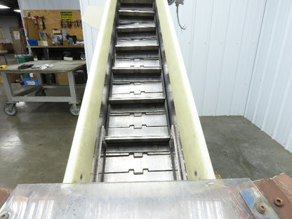 Direct Conveyors Incline Parts Conveyor 6" Steel Cleated Belt 230/460V 89"OAL