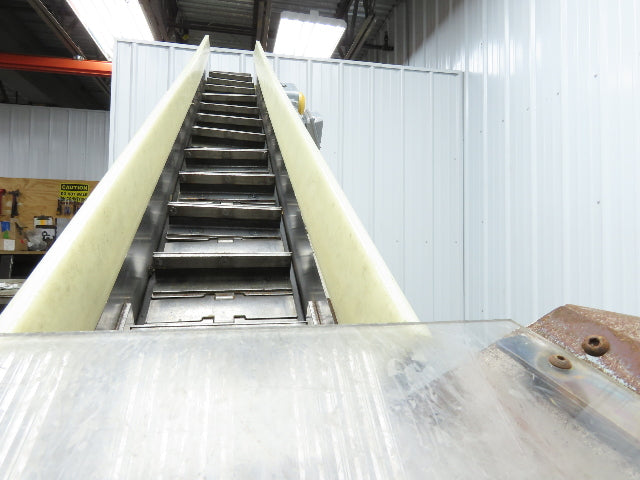 Direct Conveyors Incline Parts Conveyor 6" Steel Cleated Belt 230/460V 89"OAL
