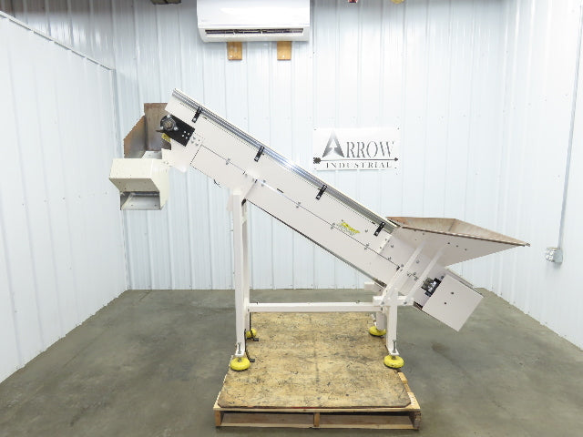 Direct Conveyors Incline Parts Conveyor 6" Steel Cleated Belt 230/460V 89"OAL
