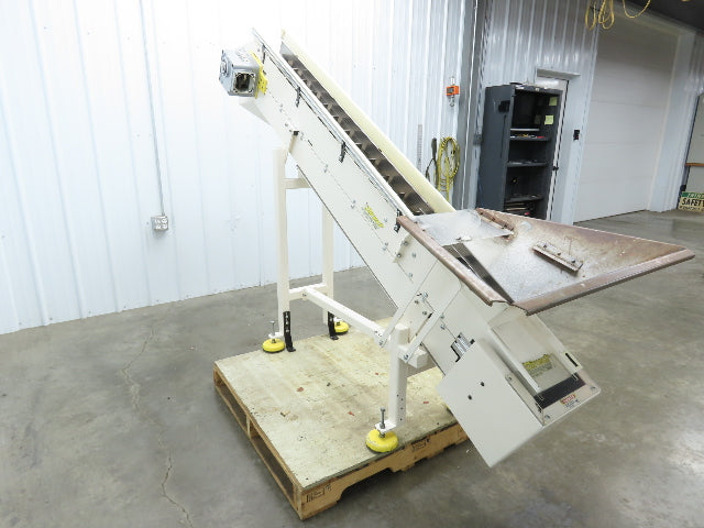 Direct Conveyors Incline Parts Conveyor 6" Steel Cleated Belt 89"OAL  *No Motor*