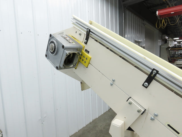 Direct Conveyors Incline Parts Conveyor 6" Steel Cleated Belt 89"OAL  *No Motor*