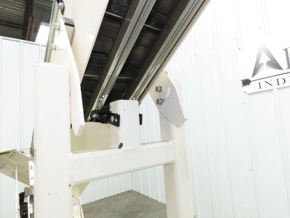 Direct Conveyors Incline Parts Conveyor 6" Steel Cleated Belt 89"OAL  *No Motor*