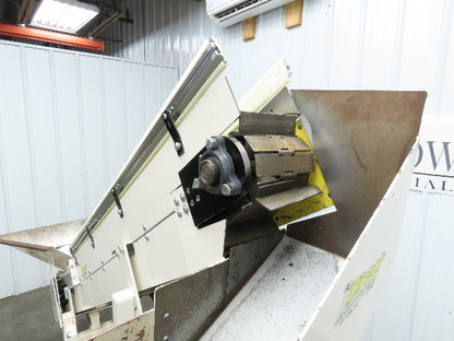 Direct Conveyors Incline Parts Conveyor 6" Steel Cleated Belt 89"OAL  *No Motor*