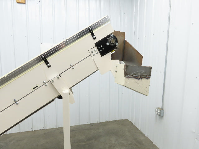 Direct Conveyors Incline Parts Conveyor 6" Steel Cleated Belt 89"OAL  *No Motor*