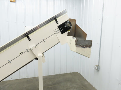 Direct Conveyors Incline Parts Conveyor 6" Steel Cleated Belt 89"OAL  *No Motor*