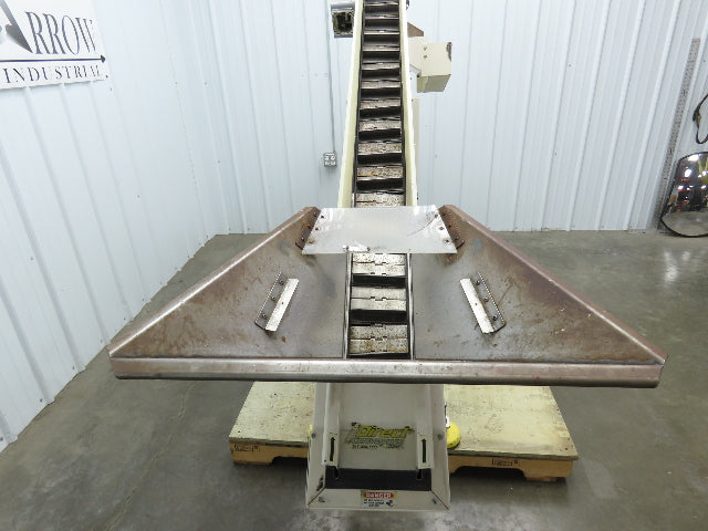 Direct Conveyors Incline Parts Conveyor 6" Steel Cleated Belt 89"OAL  *No Motor*