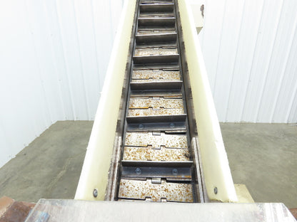 Direct Conveyors Incline Parts Conveyor 6" Steel Cleated Belt 89"OAL  *No Motor*