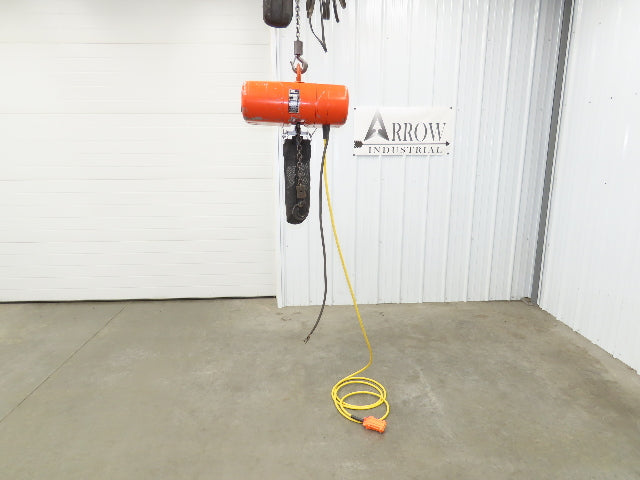 CM Lodestar Model L 1 Ton 2000lb Electric Chain Hoist 21' Lift 16 FPM 3PH 480V
