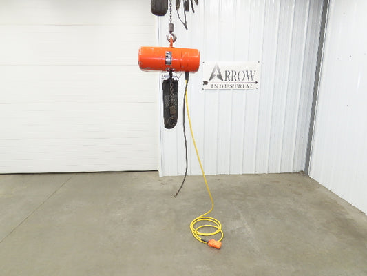 CM Lodestar Model L 1 Ton 2000lb Electric Chain Hoist 21' Lift 16 FPM 3PH 480V