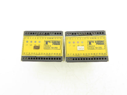 Gamma Presse GP 02 Safety Relay 32Pt 110VAC In 24VDC Out Lot Of 2