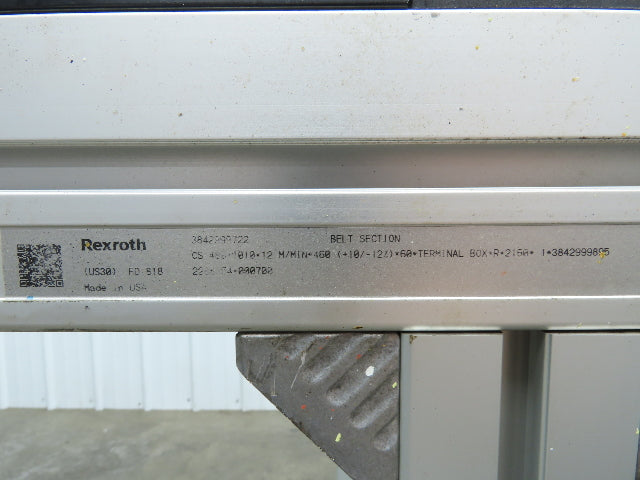 Rexroth CS: 480-1010-12 M/MIN-460 Transverse Belt Conveyor 480mm x 1010mm 3PH