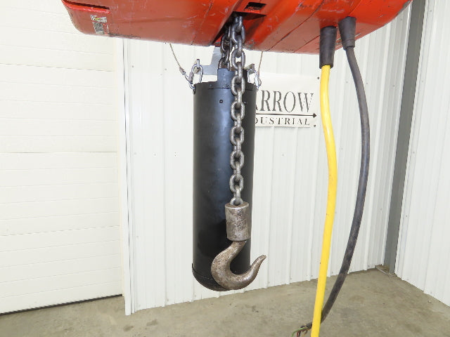 CM Lodestar Model L 1 Ton 2000lb Electric Chain Hoist 30' Lift 16 FPM 3PH 480V