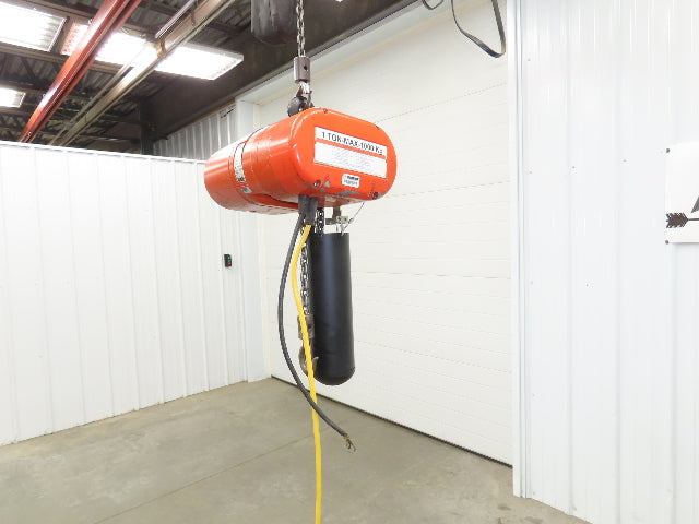 CM Lodestar Model L 1 Ton 2000lb Electric Chain Hoist 30' Lift 16 FPM 3PH 480V
