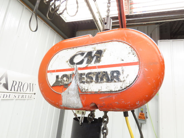 CM Lodestar Model L 1 Ton 2000lb Electric Chain Hoist 30' Lift 16 FPM 3PH 480V