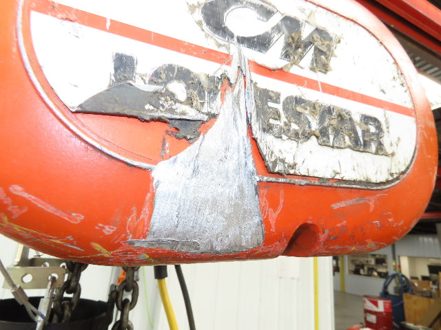 CM Lodestar Model L 1 Ton 2000lb Electric Chain Hoist 30' Lift 16 FPM 3PH 480V