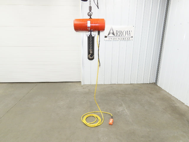CM Lodestar Model L 1 Ton 2000lb Electric Chain Hoist 30' Lift 16 FPM 3PH 480V