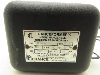 France 6EEGW-2 Franceformer Ignition Transformer 1PH 150VA Pri 120V Sec 6000V
