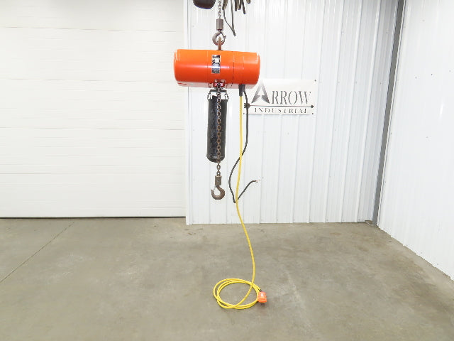 CM Lodestar Model L 1 Ton 2000lb Electric Chain Hoist 20' Lift 16 FPM 3PH 480V
