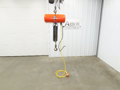 CM Lodestar Model L 1 Ton 2000lb Electric Chain Hoist 20' Lift 16 FPM 3PH 480V