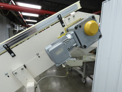 Direct Conveyors Incline Parts Conveyor 6" Steel Cleated Belt 230/460V 89"OAL