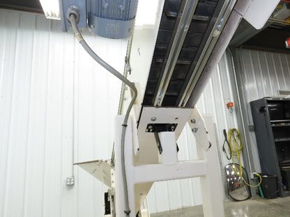 Direct Conveyors Incline Parts Conveyor 6" Steel Cleated Belt 230/460V 89"OAL
