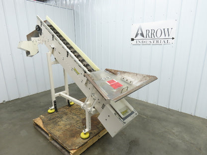 Direct Conveyors Incline Parts Conveyor 6" Steel Cleated Belt 230/460V 89"OAL