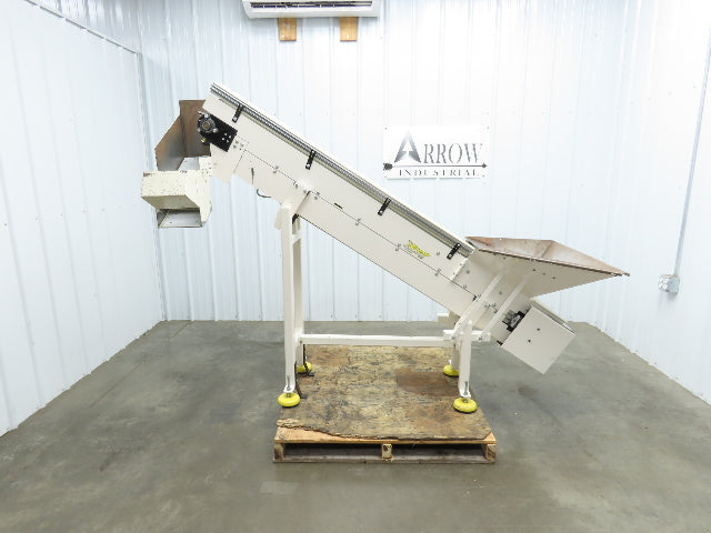 Direct Conveyors Incline Parts Conveyor 6" Steel Cleated Belt 230/460V 89"OAL
