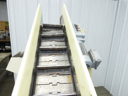 Direct Conveyors Incline Parts Conveyor 6" Steel Cleated Belt 230/460V 89"OAL