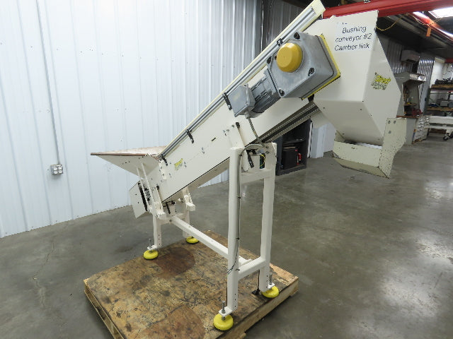 Direct Conveyors Incline Parts Conveyor 6" Steel Cleated Belt 230/460V 89"OAL