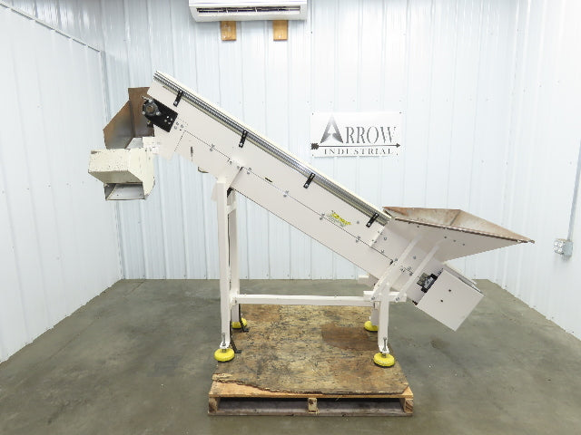 Direct Conveyors Incline Parts Conveyor 6" Steel Cleated Belt 230/460V 89"OAL