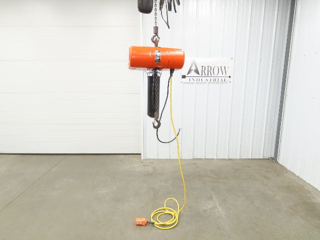 CM Lodestar Model L 1 Ton 2000lb Electric Chain Hoist 20' Lift 16 FPM 480V 3PH