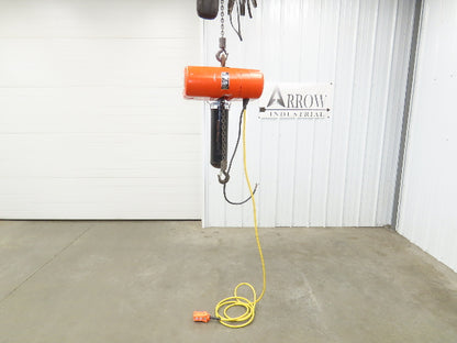 CM Lodestar Model L 1 Ton 2000lb Electric Chain Hoist 20' Lift 16 FPM 480V 3PH