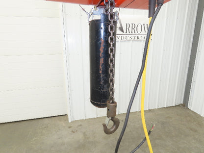 CM Lodestar Model L 1 Ton 2000lb Electric Chain Hoist 20' Lift 16 FPM 480V 3PH