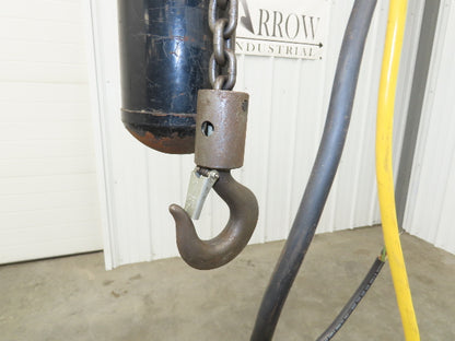 CM Lodestar Model L 1 Ton 2000lb Electric Chain Hoist 20' Lift 16 FPM 480V 3PH