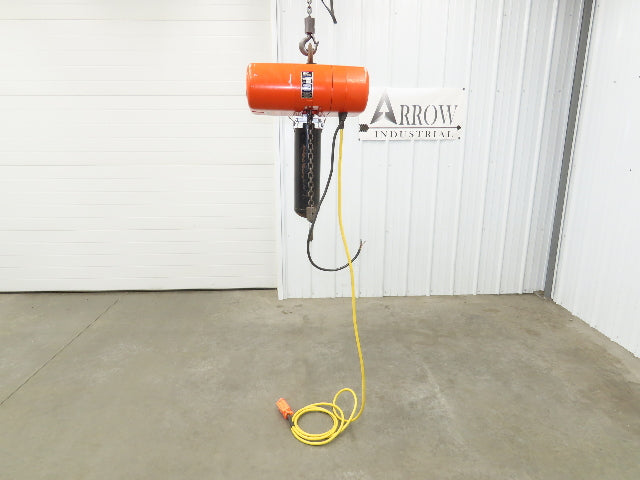 CM Lodestar Model L 1 Ton 2000lb Electric Chain Hoist 20' Lift 16 FPM 480V 3PH