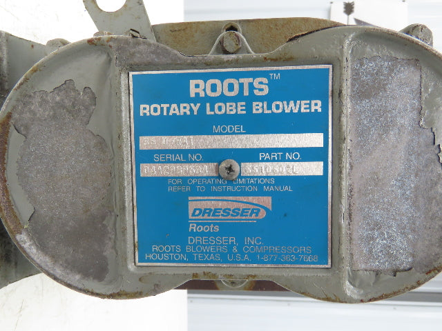 Roots Dresser 36 URAI 2.5" Rotary Positive Displacement Blower 195 CFM 3600 RPM