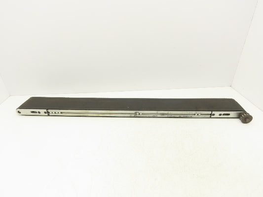 Flat Belt Conveyor 4" Wide x 38.5"Length Aluminum Frame Modular T-Slot *No Drive