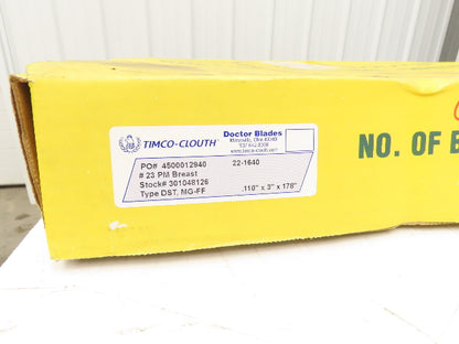 Timco Clouth Type DST MG-FF Composite Doctor Blade .110"x 3"x 178"L Print Press