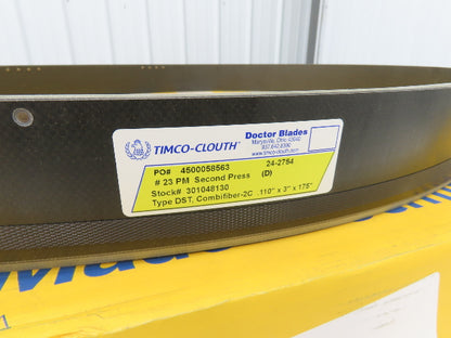 Timco Clouth DST Combifiber-2C Doctor Blade .110"x 3"x 175"L Print Press