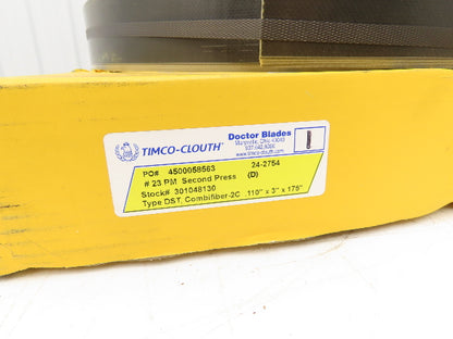Timco Clouth DST Combifiber-2C Doctor Blade .110"x 3"x 175"L Print Press