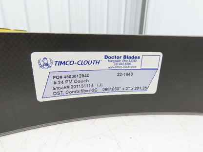 Timco Clouth DST Combifiber-2C Doctor Blade .060/.050"x 3"x 201.25" Print Press