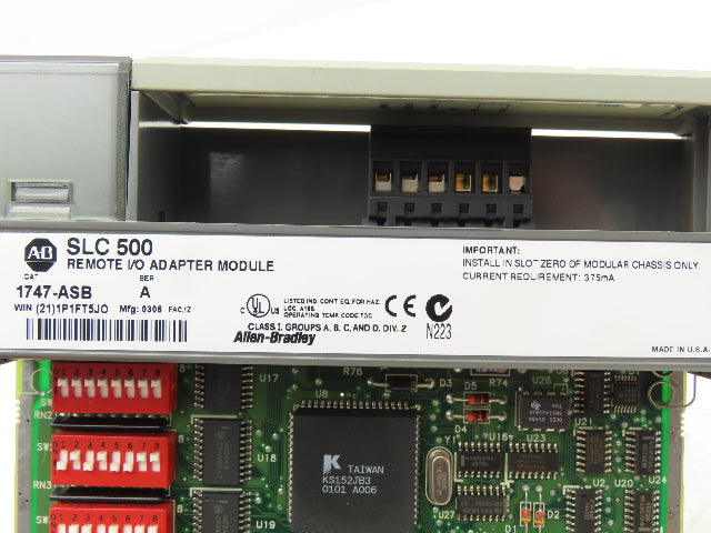 Allen-Bradley 1747-ASB SLC 500 Remote I/O Adapter Module Ser A