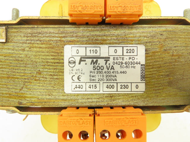 FMT Step Down Transformer 800VA 230-440V Primary 115/220V Secondary
