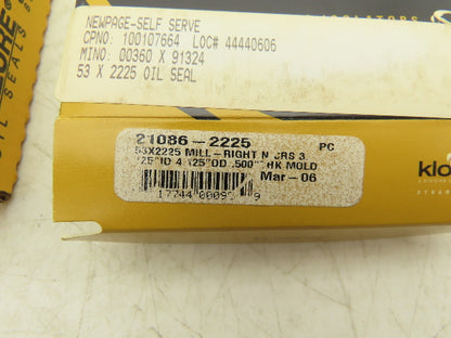 Garlock 21086-2225 Klosure Oil Seal 3.125" Shaft ID x 4.125" OD .50" W Lot of 2