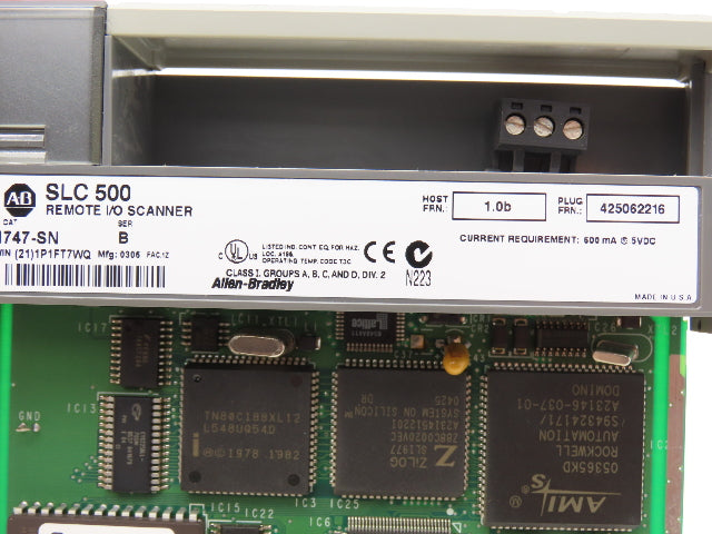 Allen Bradley 1747-SN SLC-500 Remote I/O Scanner Ser B